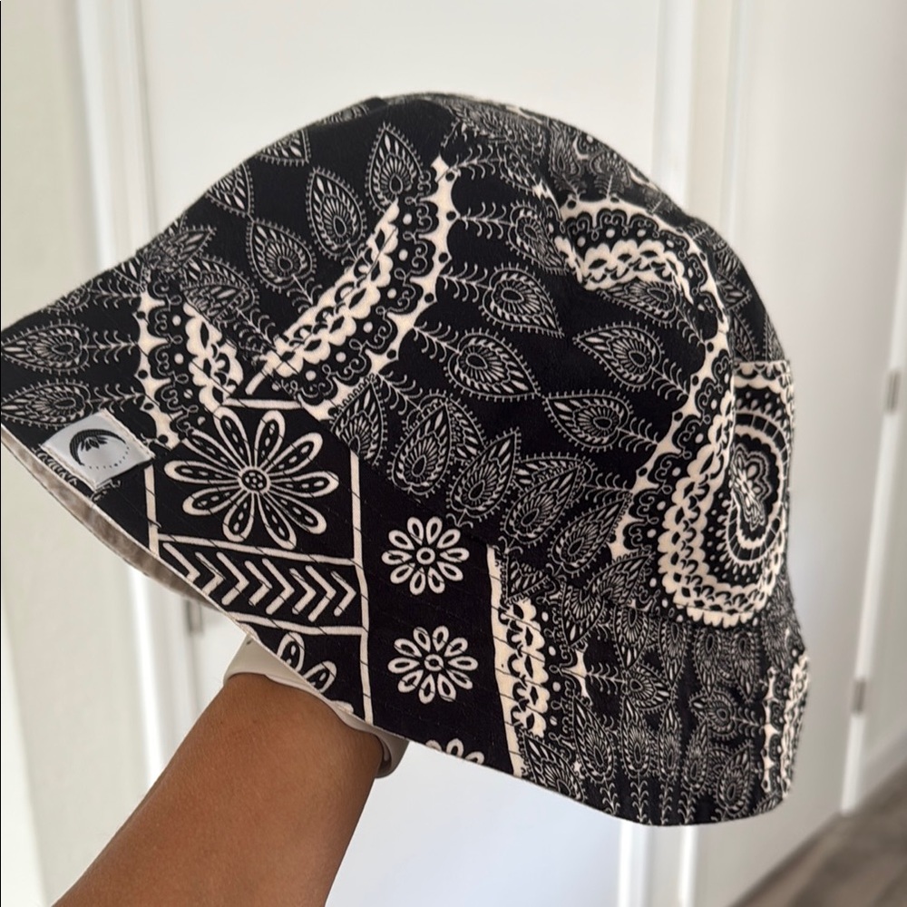 Black and White Patterned Bucket Hat